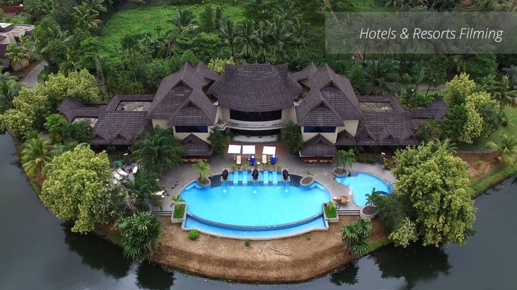 aerial photography and filming services for hotels and resorts in India