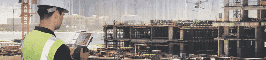 Construction sites drone photography